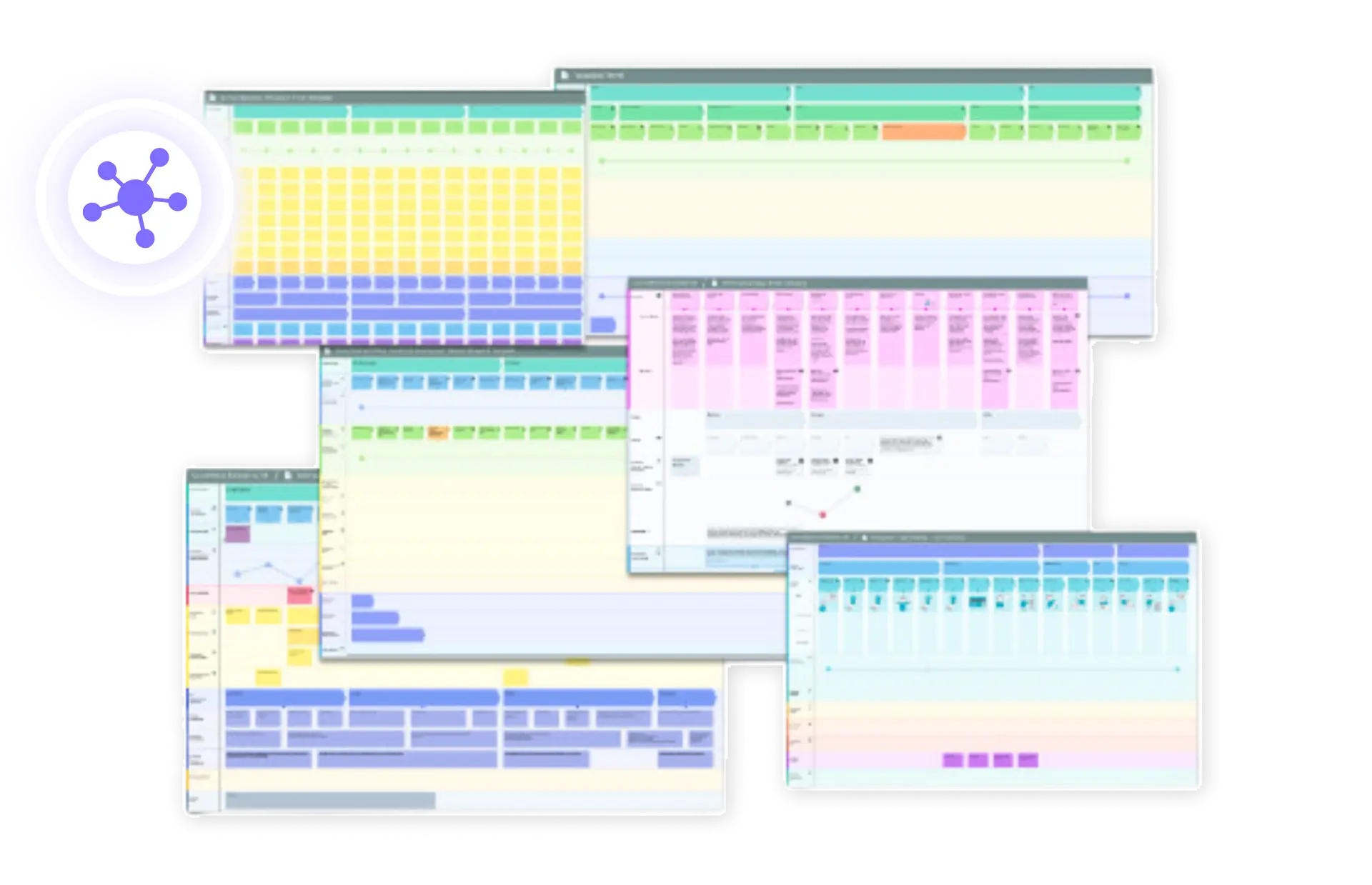 Six different maps in a ecosystem of maps. Connect them together to have a clear view of every part.